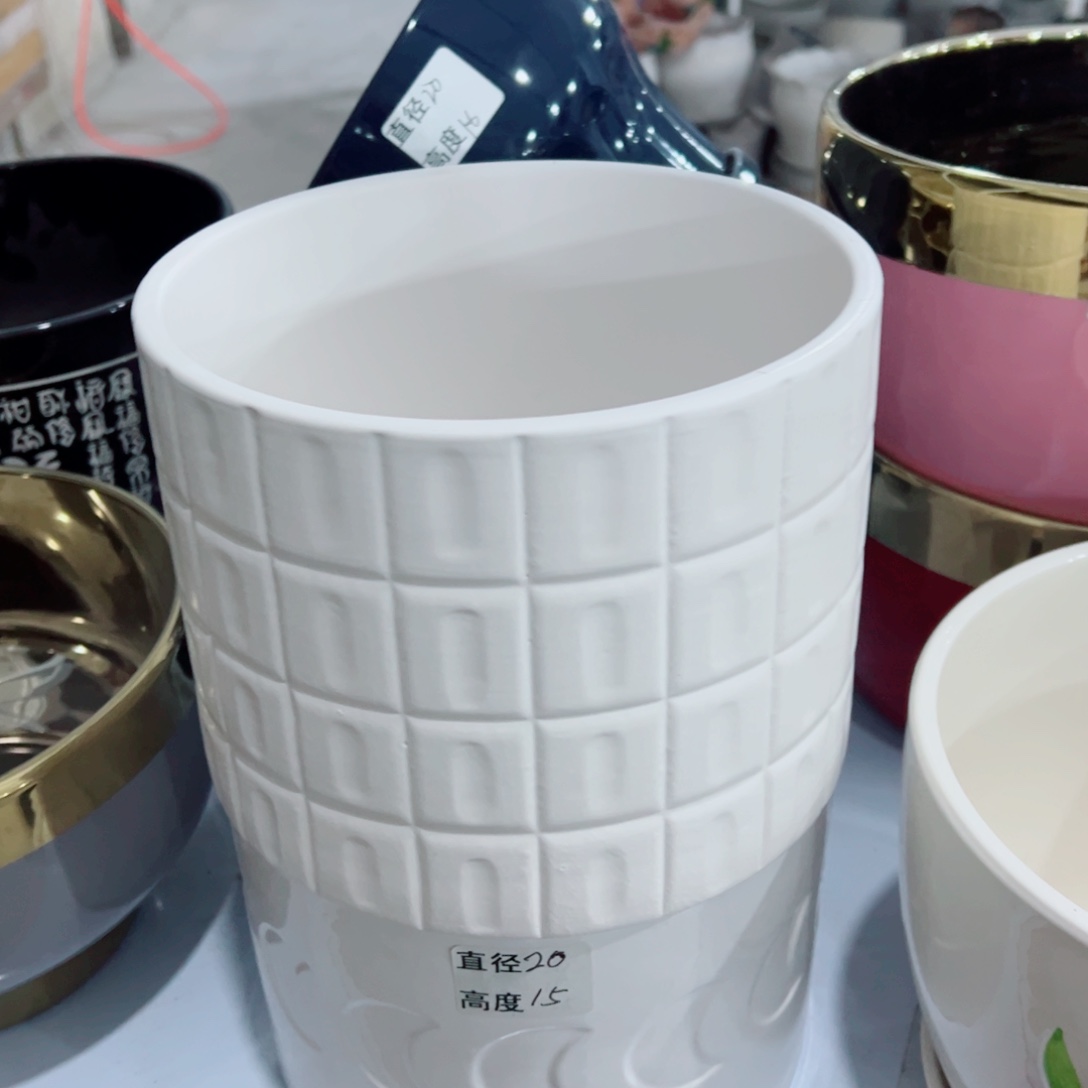 有孔，陶瓷花盆满10米包邮发货