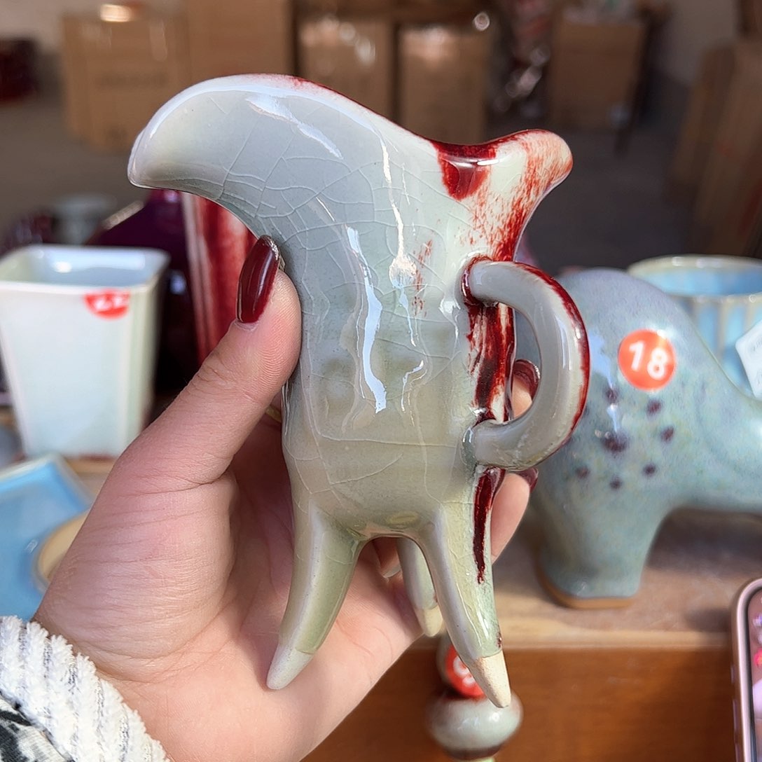 摆件郑家钧窑摆件微