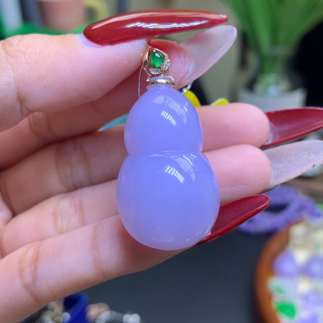 翡翠颈饰18K金镶嵌天然