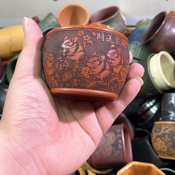 茶杯紫砂全手工紫砂主人杯
