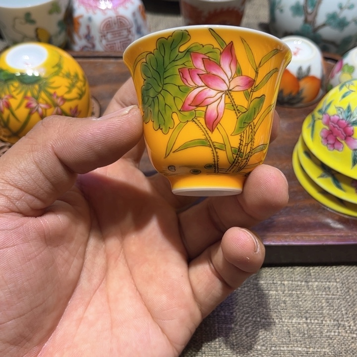 纯手绘精品盖碗杯