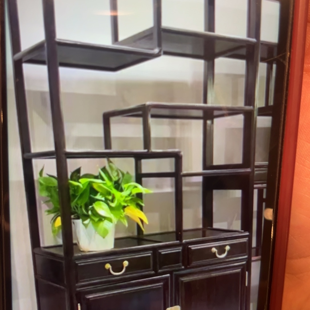 檀香紫檀（小叶紫檀）夜***夜博古架一对