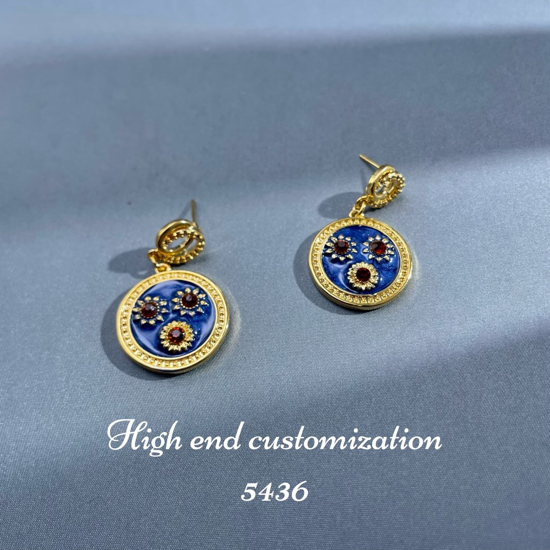 铜合金耳饰 时尚气质精致轻奢百搭高级感高颜值耳饰饰品~5436