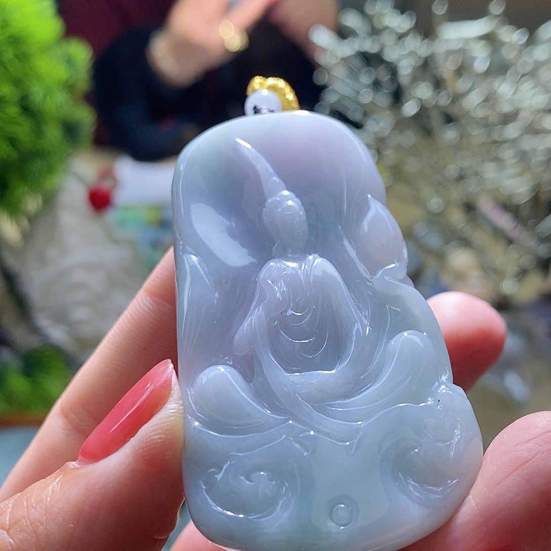 【闪购商品】翡翠颈饰未镶嵌观音