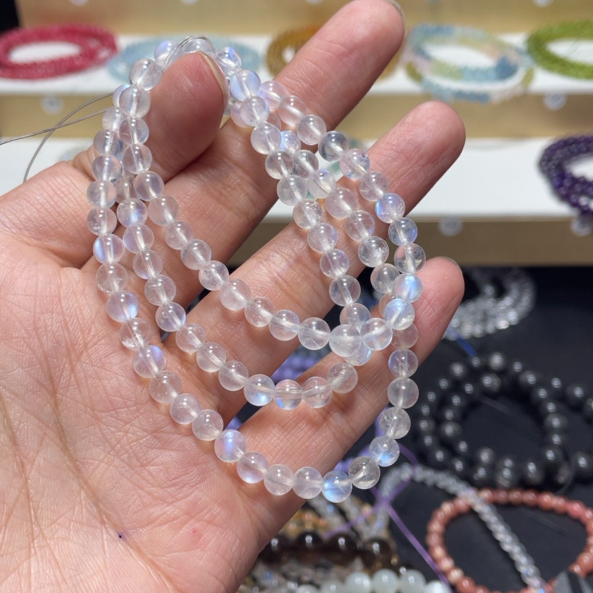 【闪购商品】水晶手链银S800镀金镶嵌新*