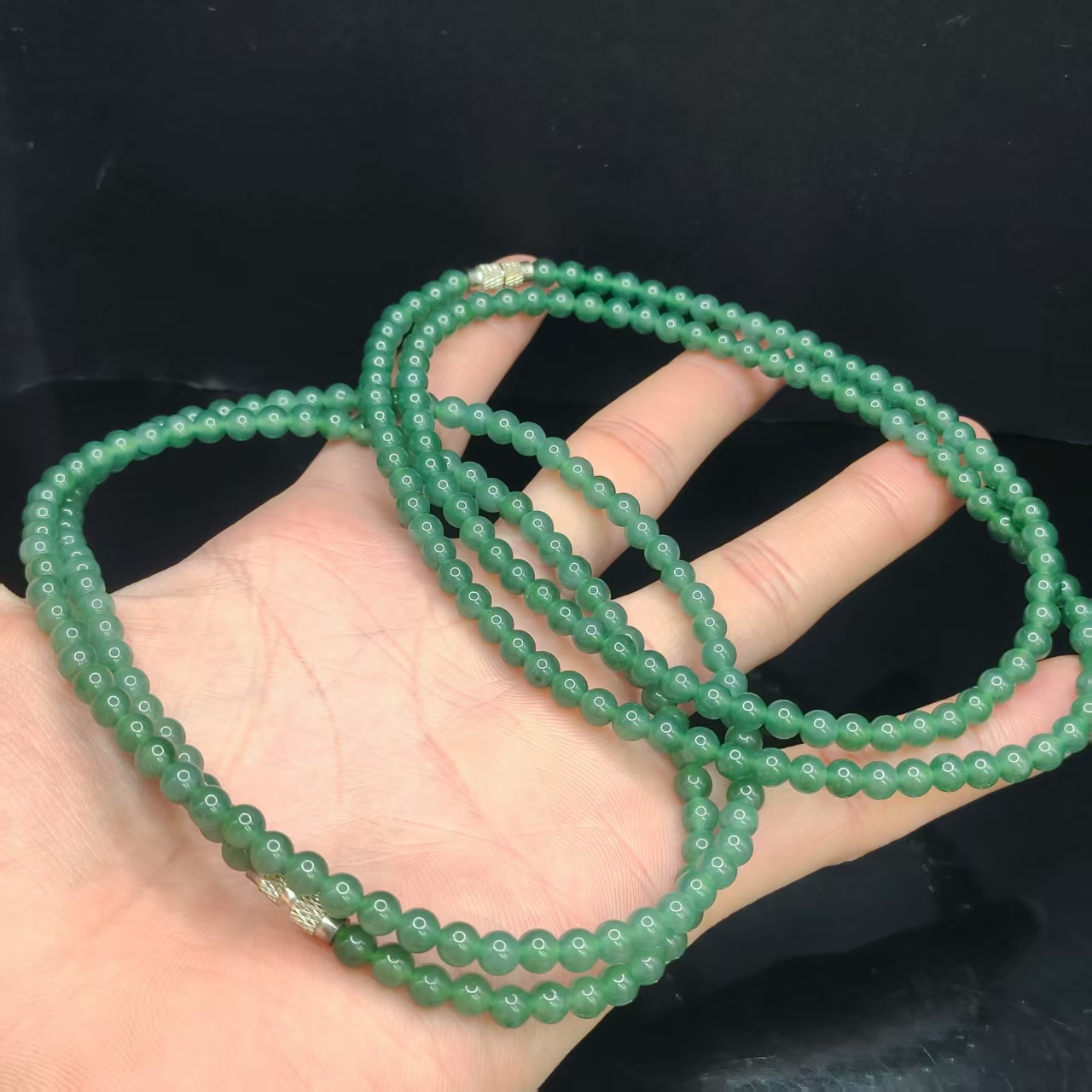 【龙龙严选】翡翠毛衣链GS【多样性发其一】约4mm+