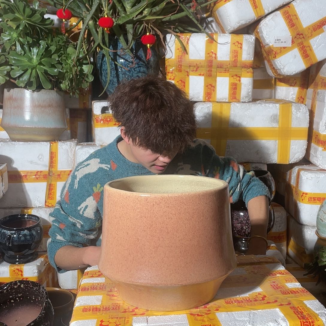 红陶宜兴紫砂花盆