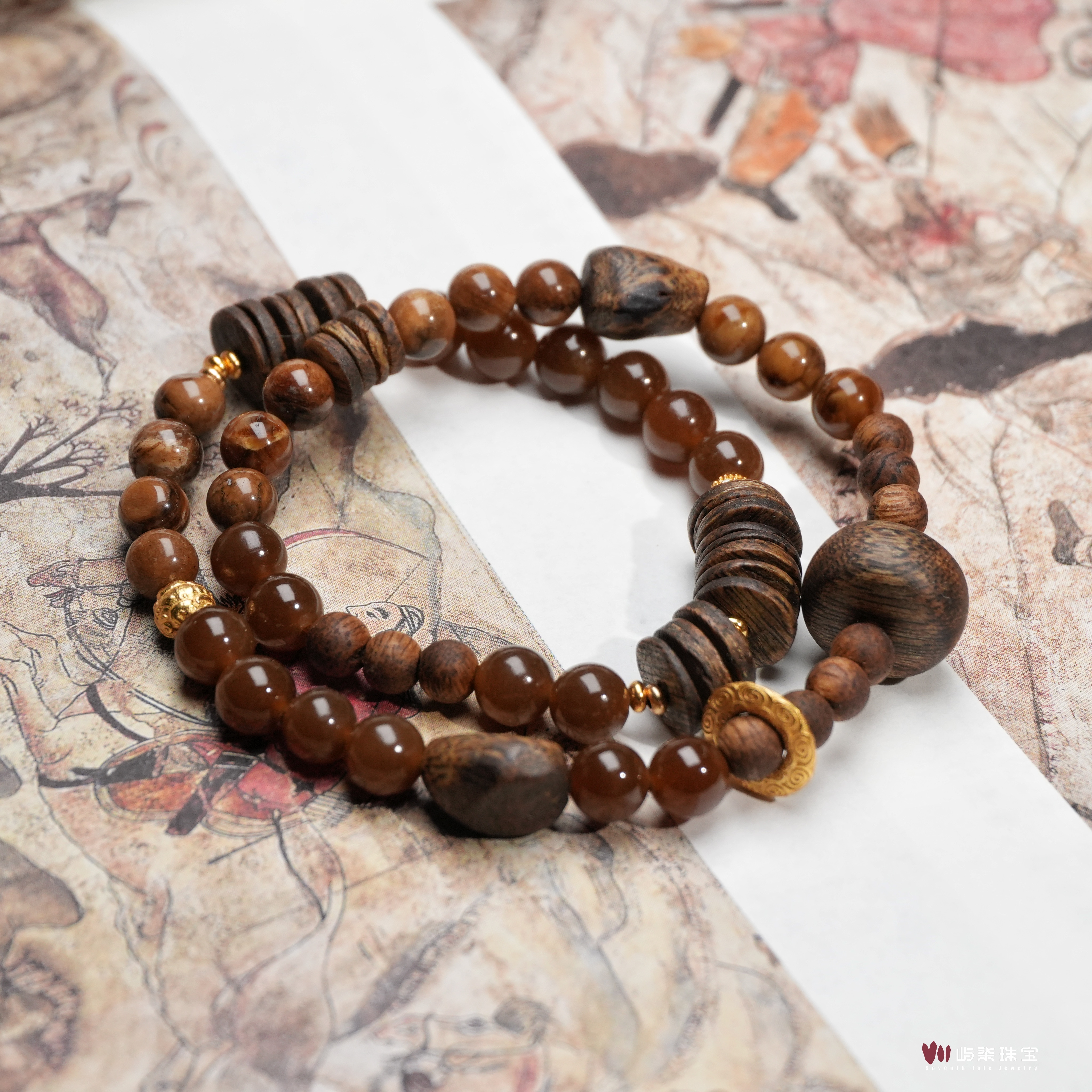 F697 和田玉银S925镶嵌 和田糖料双圈