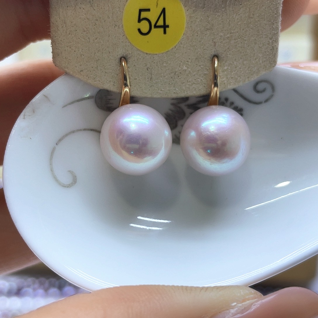 淡水珍珠耳饰银S925镶嵌