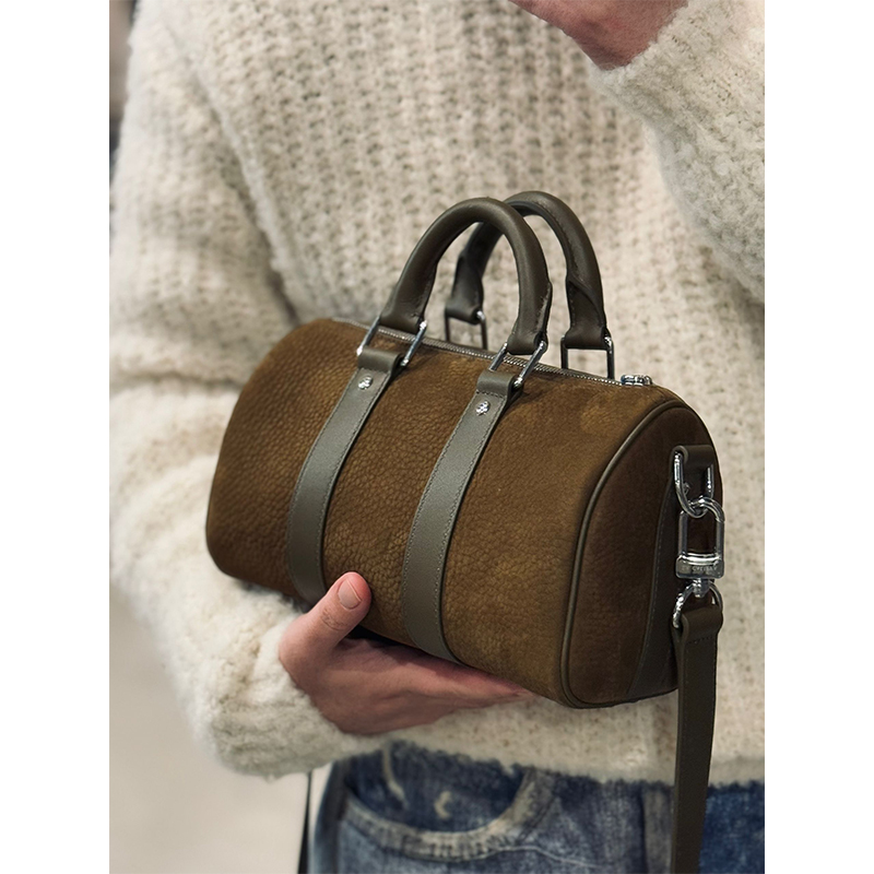 LA CALIFFA“vintage keepall 25cm 大象纹小牛皮”斜挎 手提包