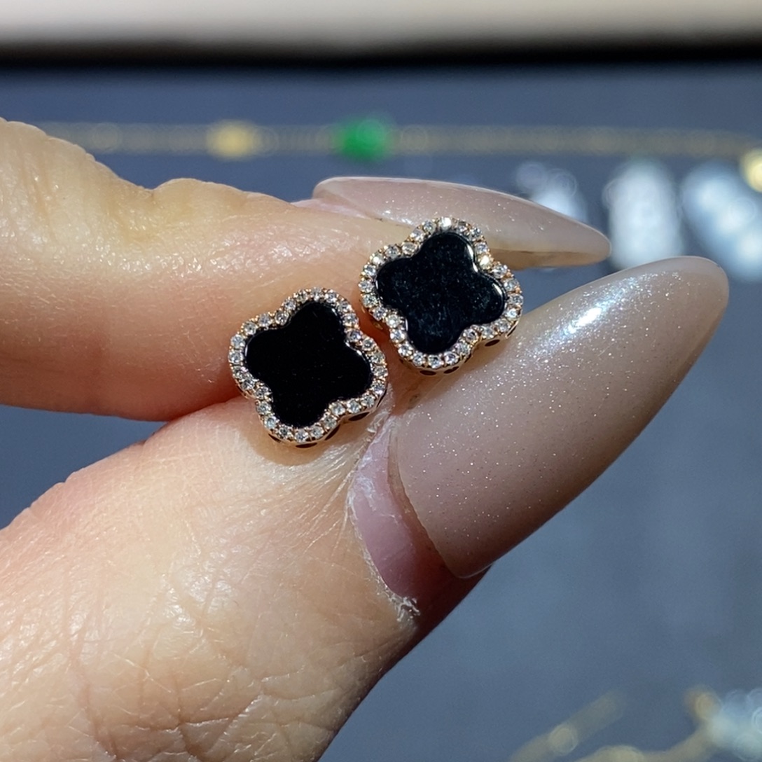 翡翠18K金镶嵌耳饰