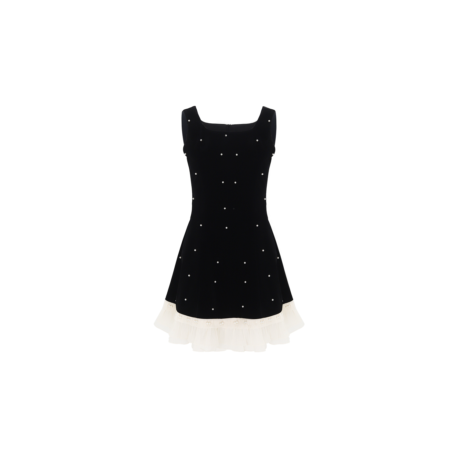 『巴黎晚宴』法式设计感原创优雅无袖收腰小个子连衣裙裙子365