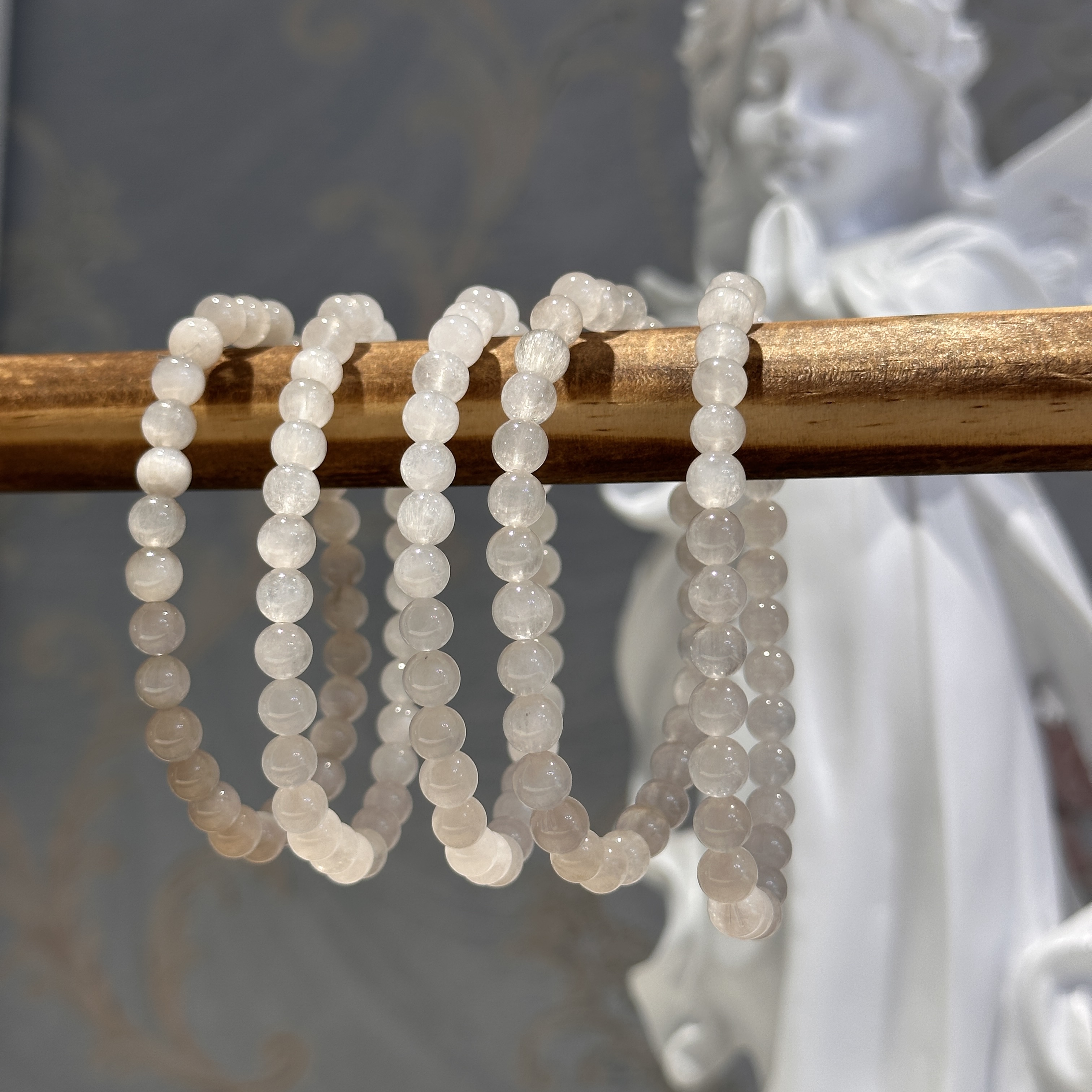 天然白兔毛手串 多样性发其一 T102