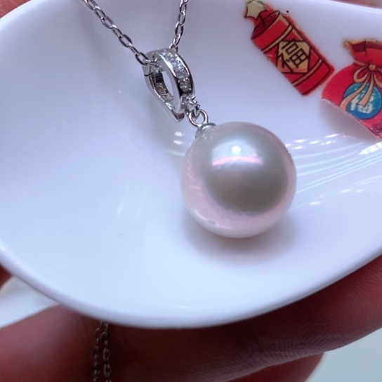 淡水珍珠耳饰银S925镶嵌