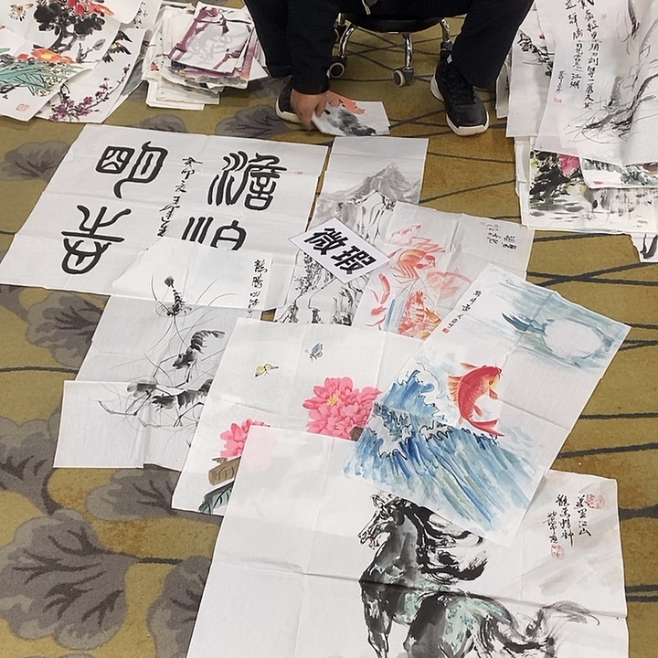 澎***湃国画放漏作品手绘画芯