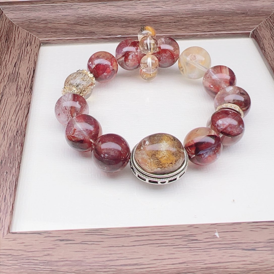 水晶手链未镶嵌洋****n胶花15.5