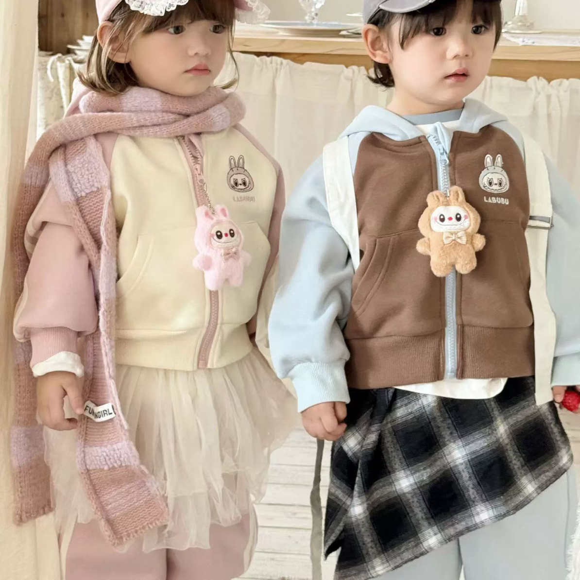 秋冬加厚宝宝卫衣外出套装时尚洋气链接