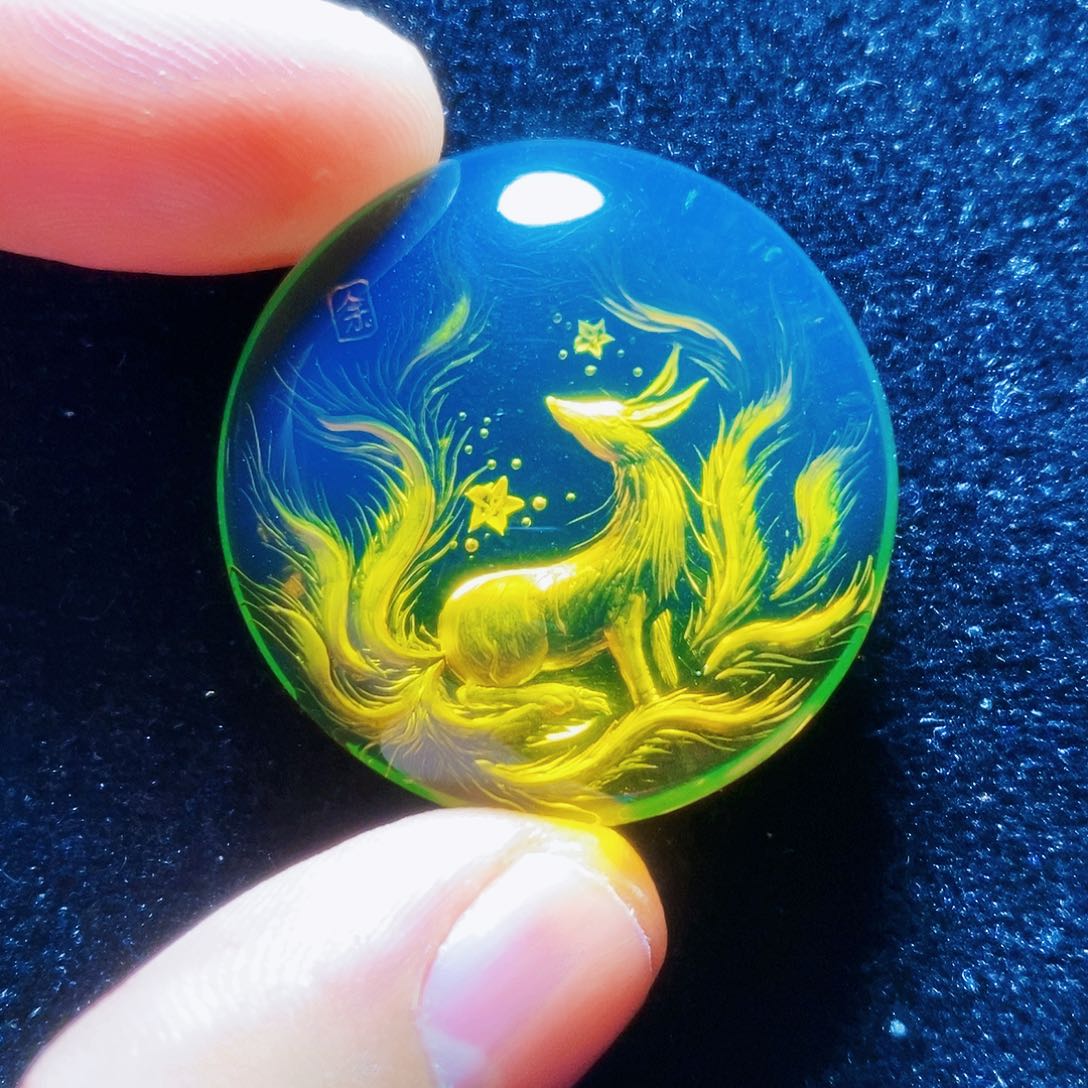 【闪购商品】蓝珀颈饰未镶嵌蓝珀阴雕