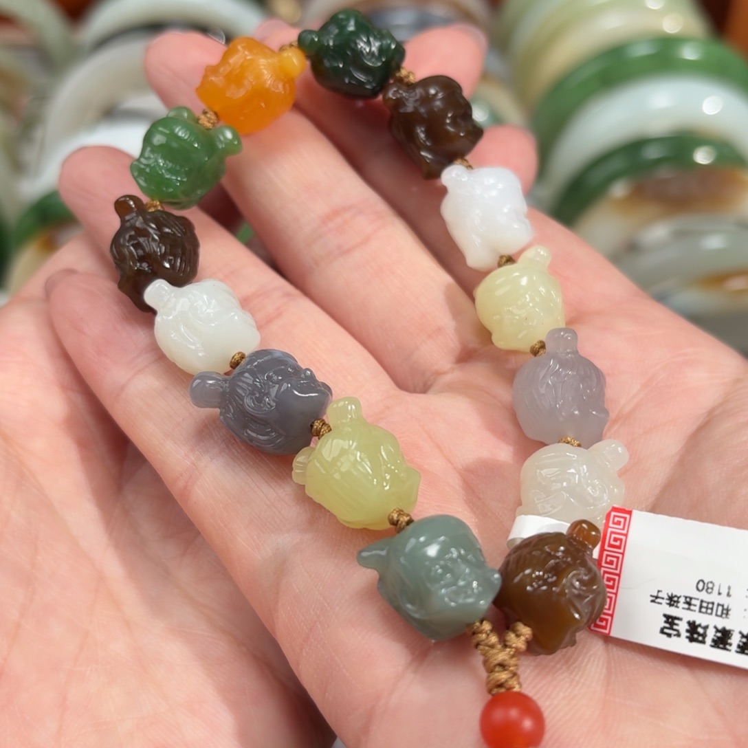 和田玉手串未镶嵌