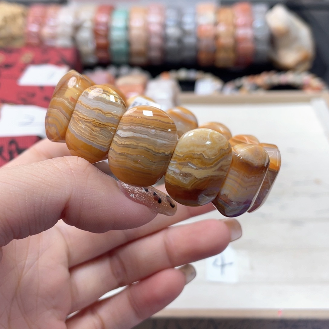 硅化珊瑚（珊瑚玉）手链未镶嵌李*745