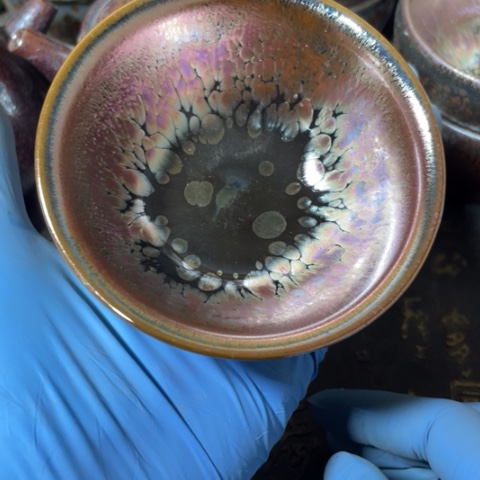 茶盏建阳建盏微瑕斗笠