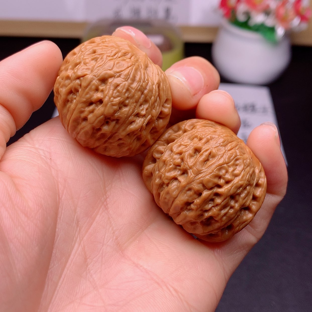 【闪购商品】文玩核桃把件铁锤36微修