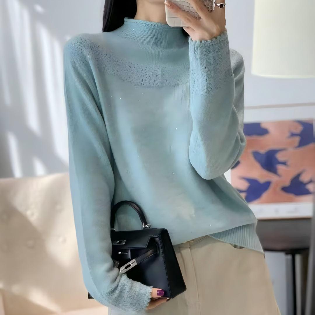 中年妈妈毛衣冬季2025新款洋气时尚半高领长袖打底内搭妈妈装冬装