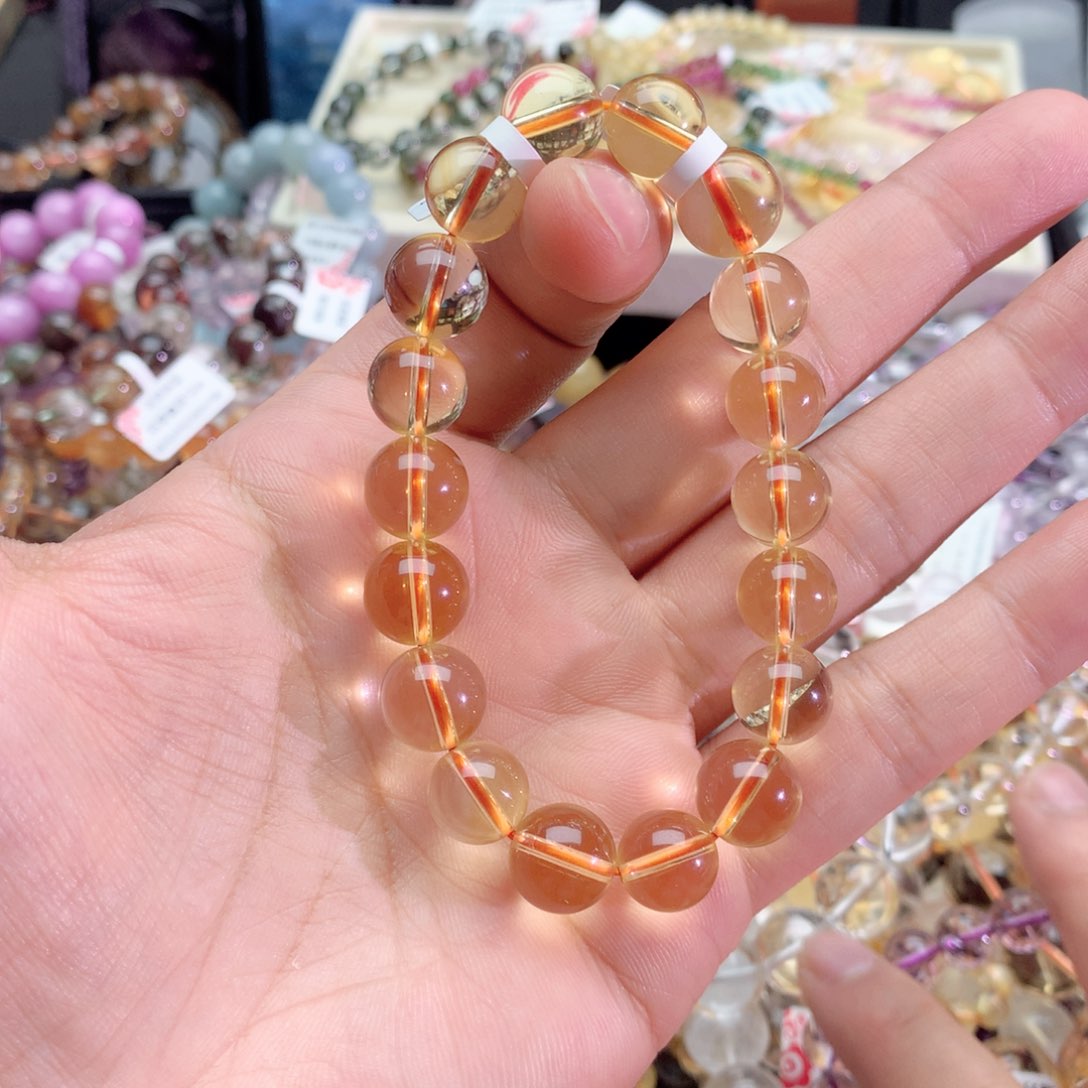 人***》水晶手链未镶嵌黄水晶手链11+