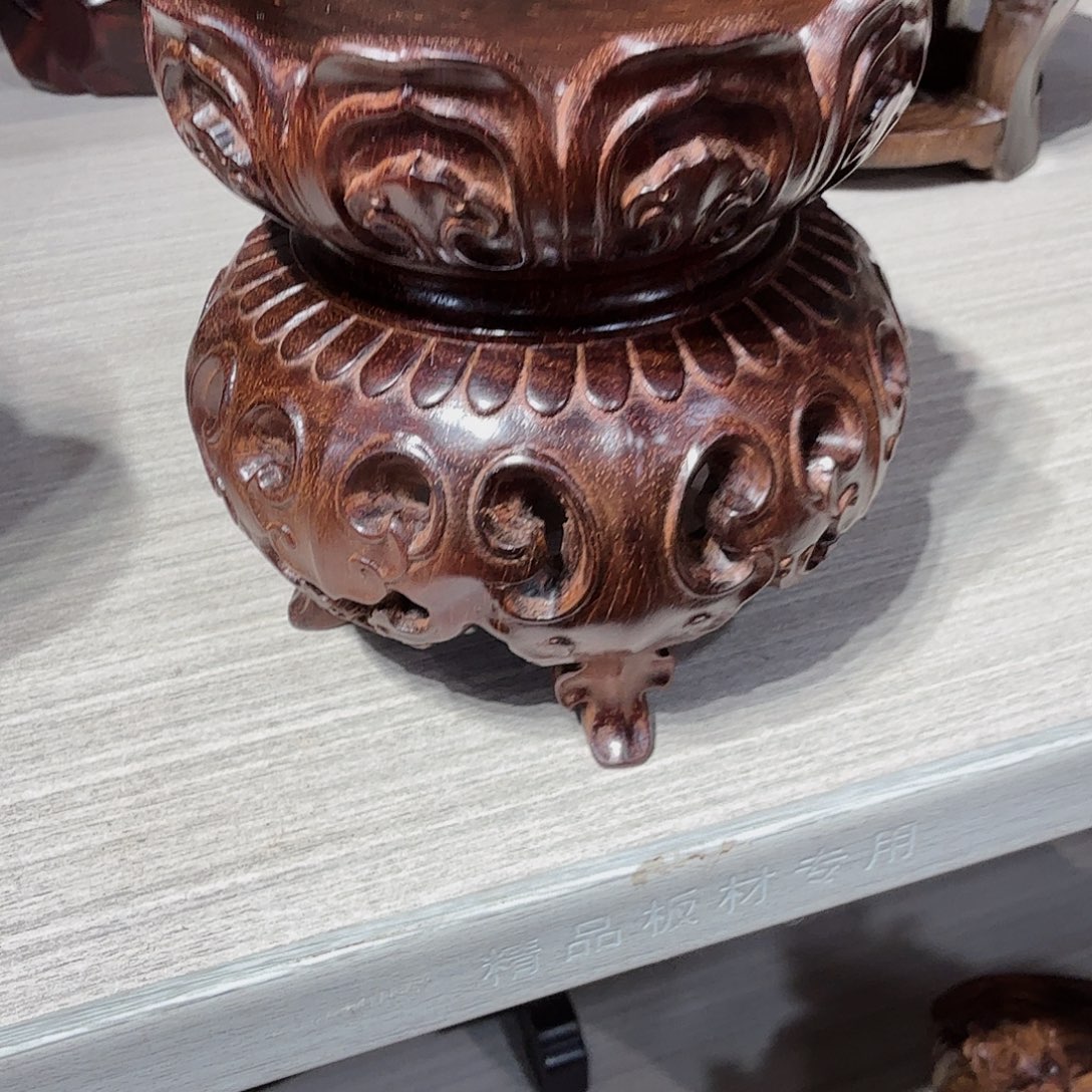 朵***乖大红酸枝工艺品底座