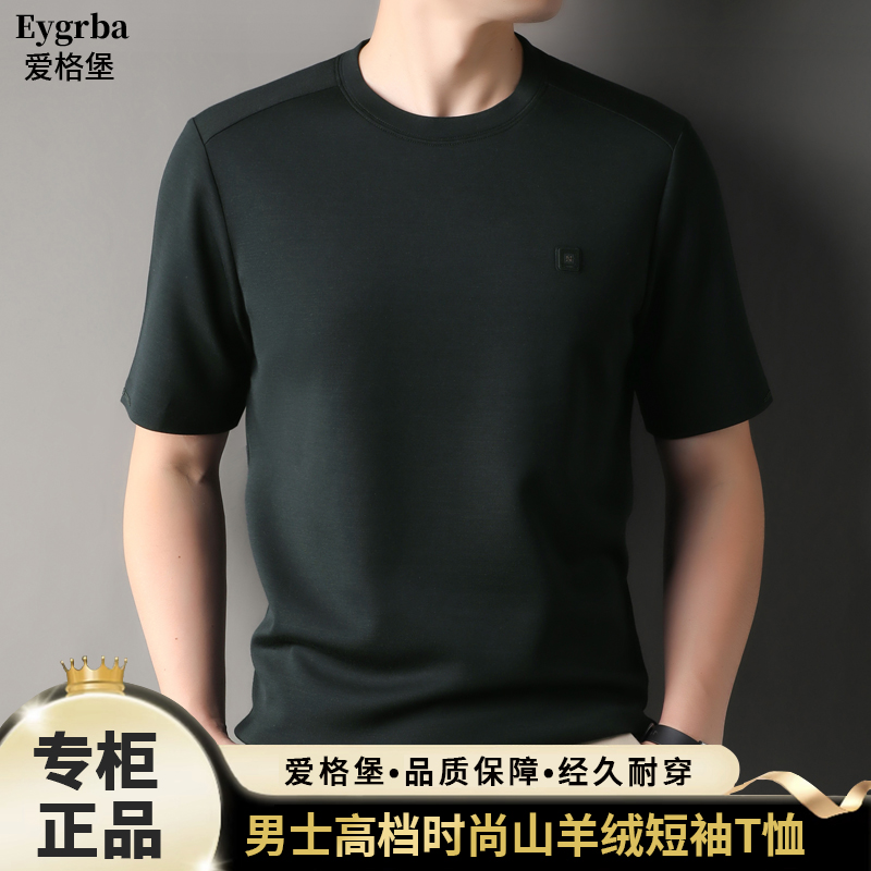 【抗起球/可机洗】爱格堡男士高档时尚T恤时尚百搭上衣