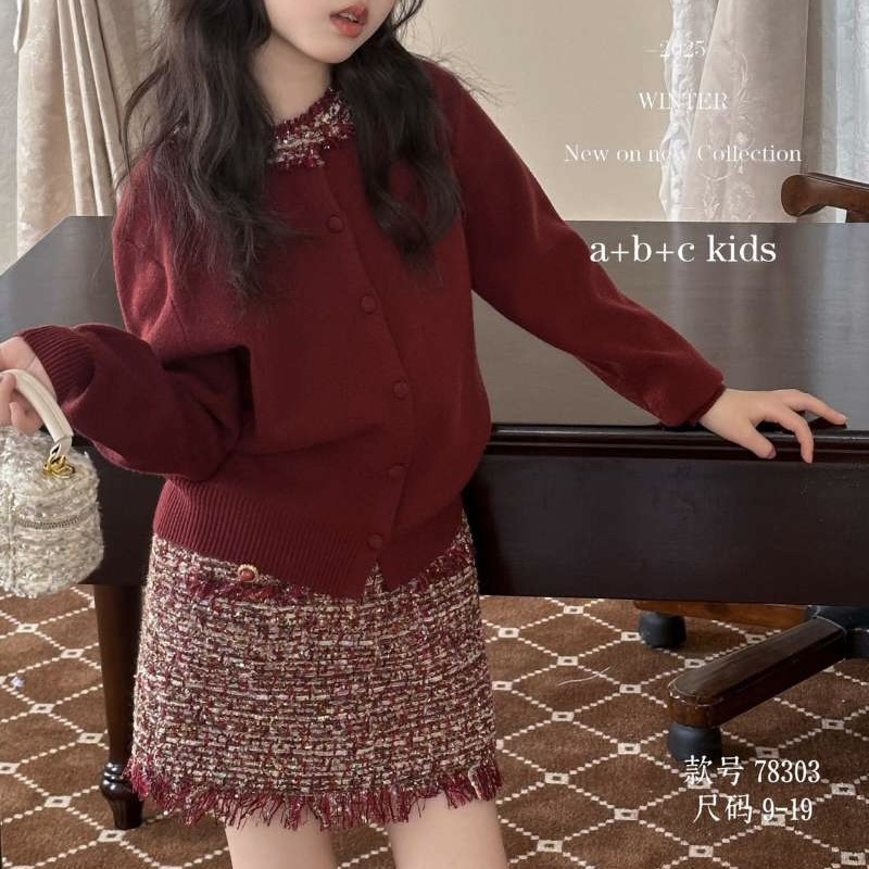 8303儿童毛衣裙两件套