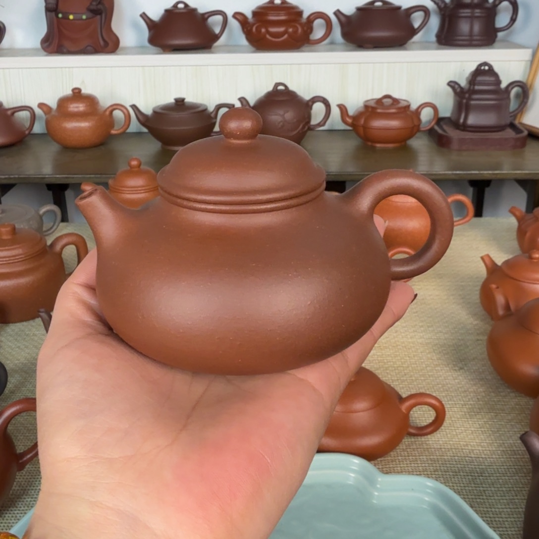 紫砂茶壶黄龙山原矿紫泥容量180
