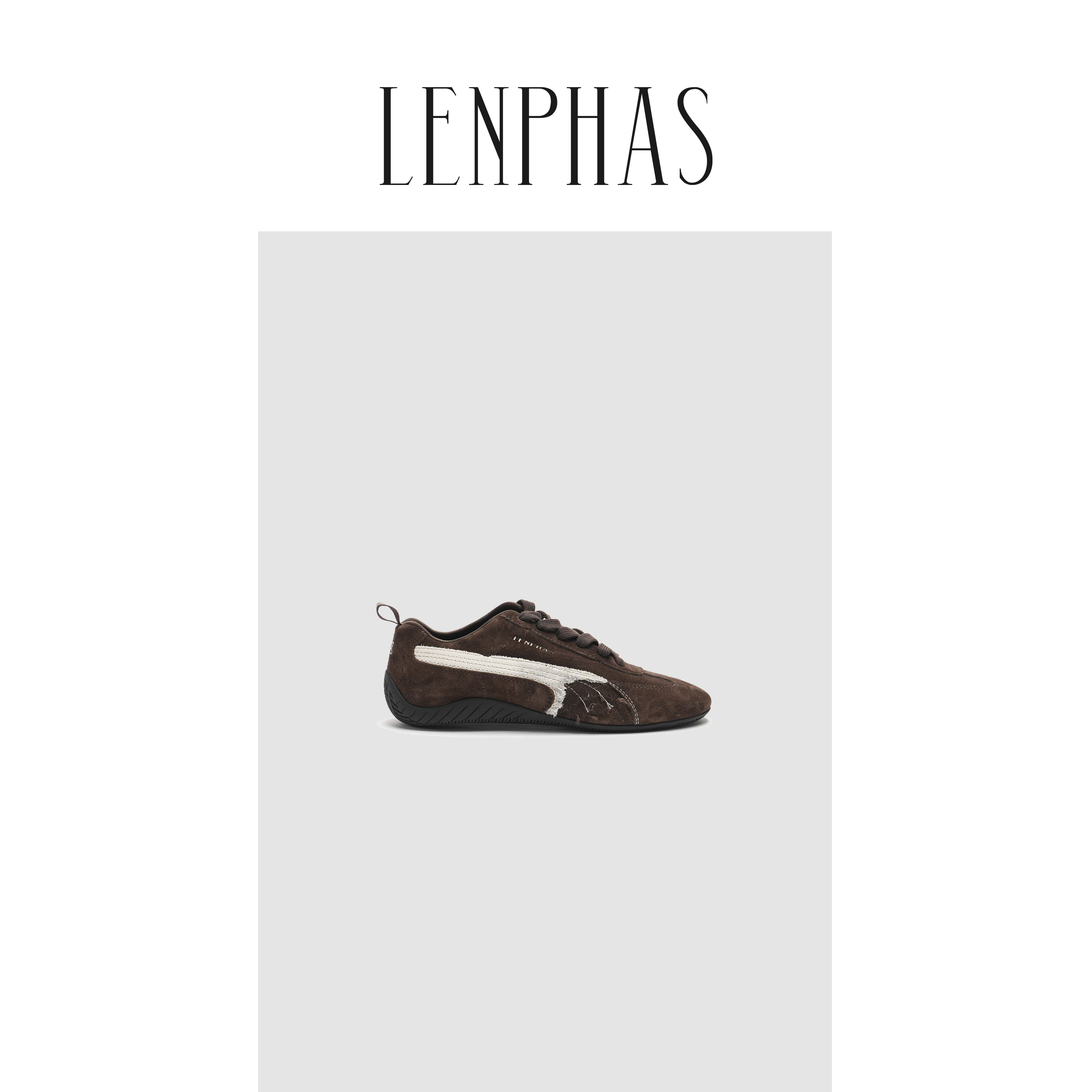 【LENPHAS】复古缝线休闲德训鞋
