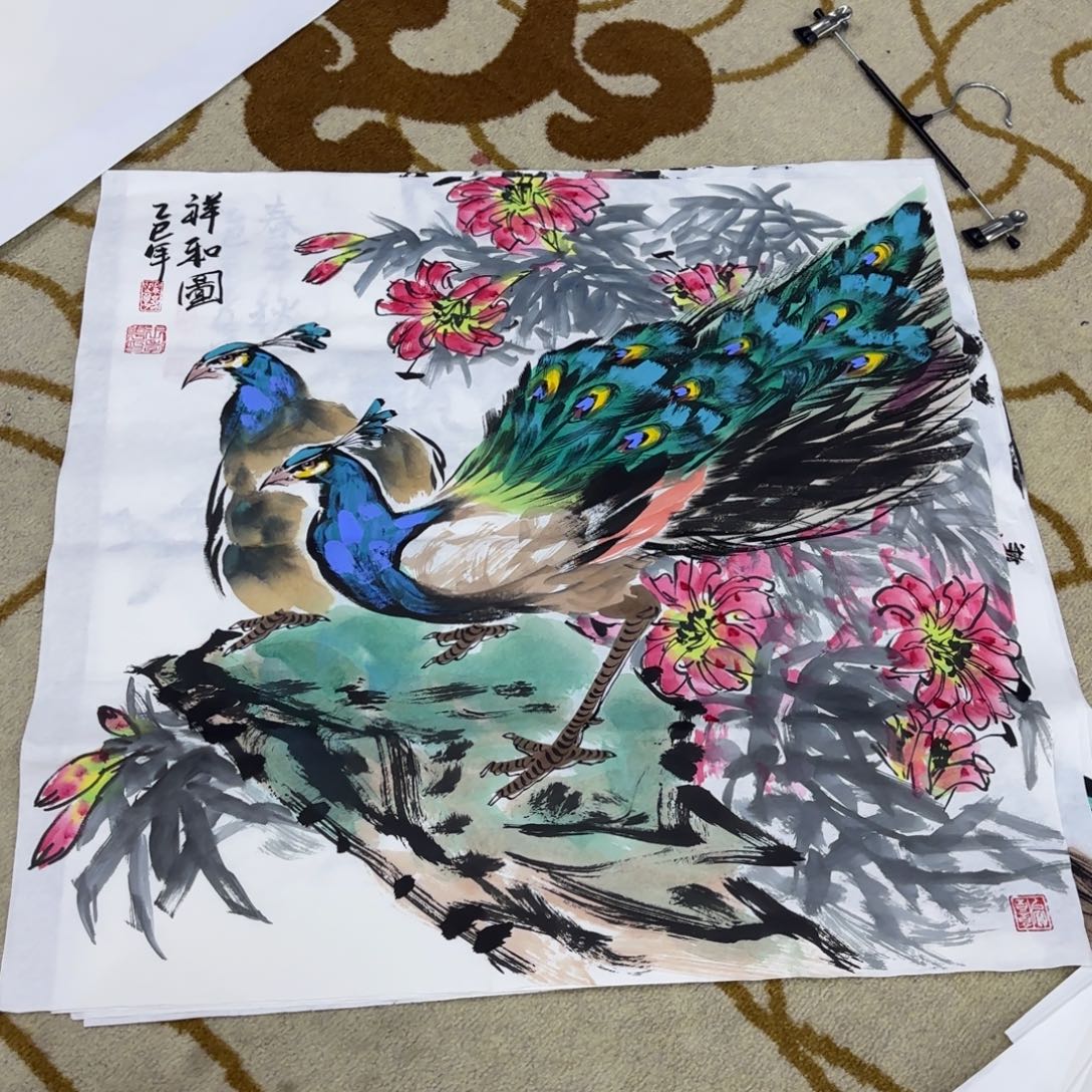 国画王孝华斗方童