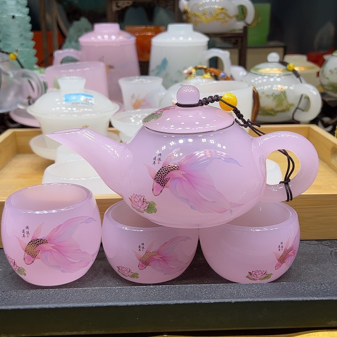 不带礼盒粉鱼一壶三杯