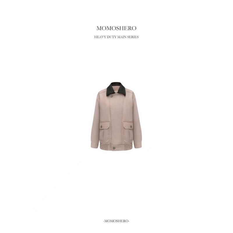 Momoshero【曼切斯特Jacket】—Academic pink撞色版！巴恩风夹克