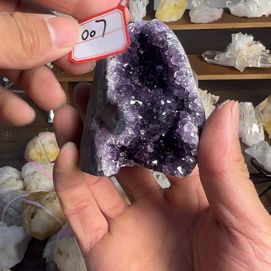 紫晶天然摆件，默认微瑕银S925镶嵌