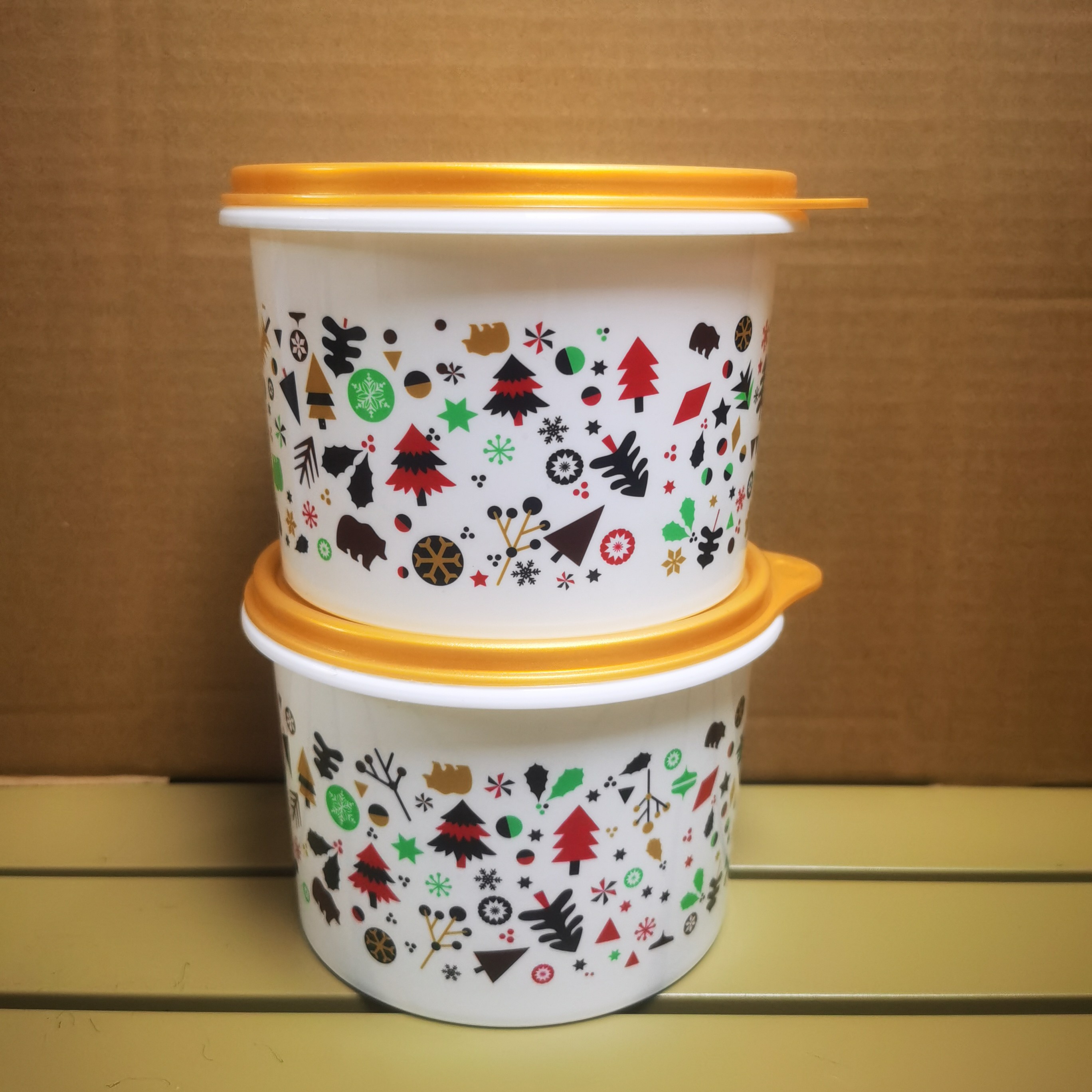 1.1升开心密封保鲜罐   海淘 圣诞福利款 （15*11cm）