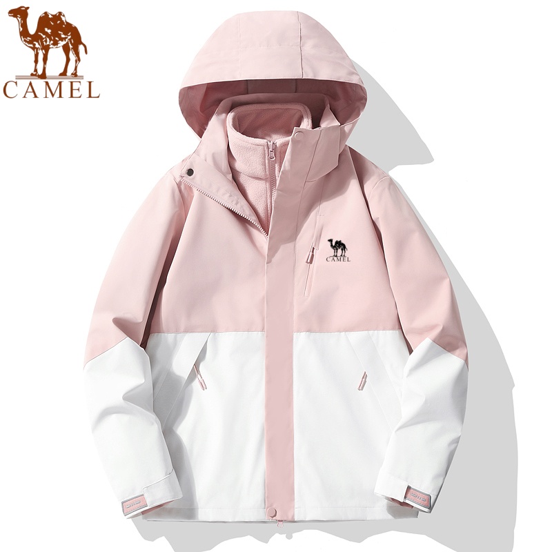 【追风者】骆驼冲锋衣三合一可拆卸外套男女同款冬季保暖户外登山服