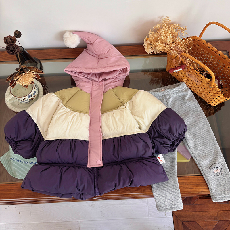 【现货】DW257001冬季新款儿童羽绒服女童90白鸭绒外套女宝冬装保暖