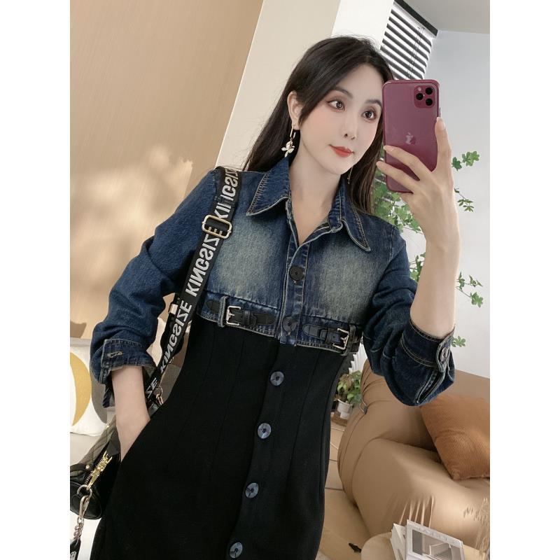 拼色拼接连衣裙常规版1529加长版 5226