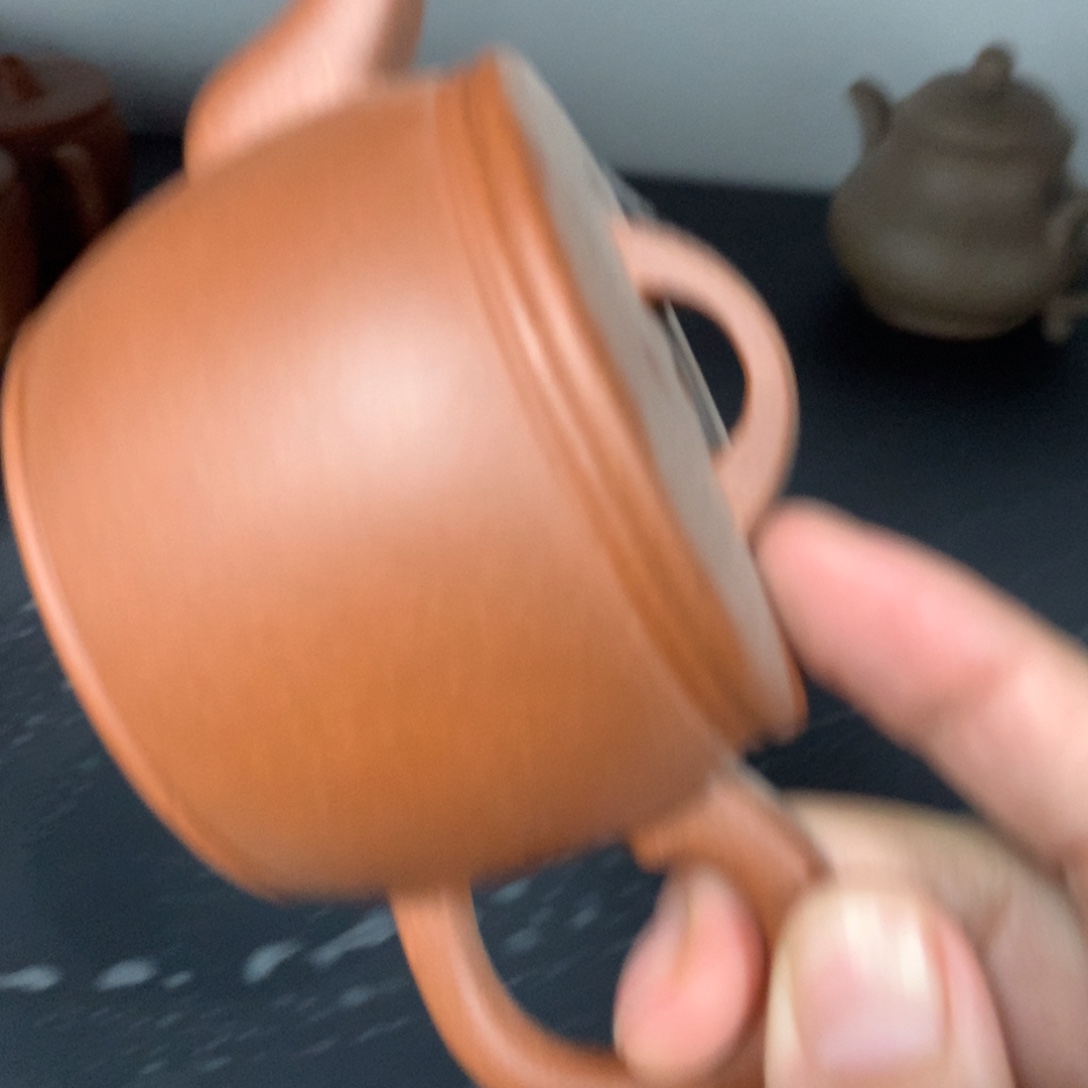 润***家紫砂茶壶满颗粒红降145尺寸