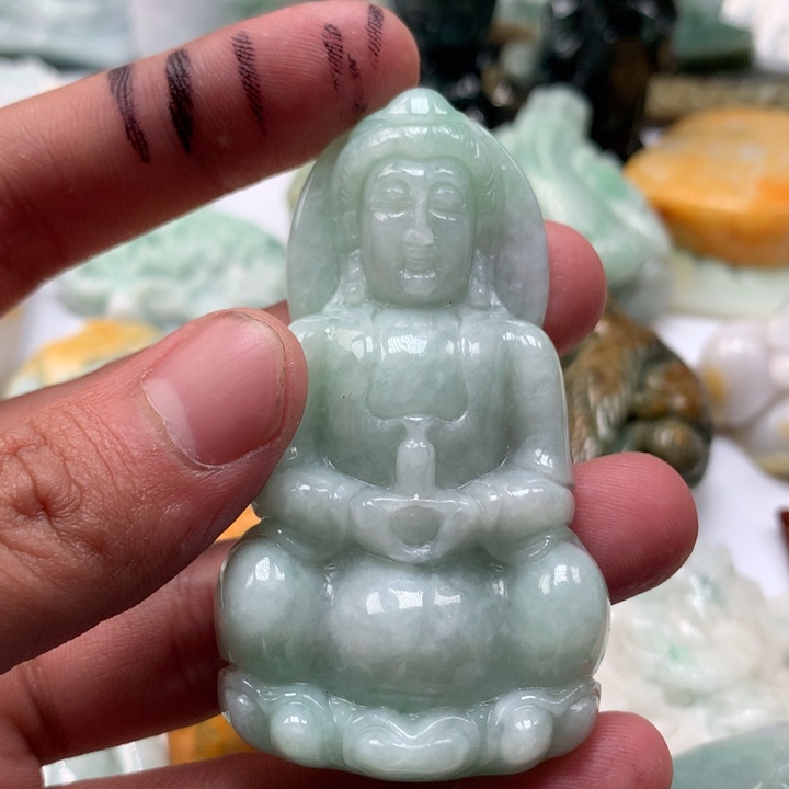 翡翠未镶嵌颈饰保真天然a货翡翠