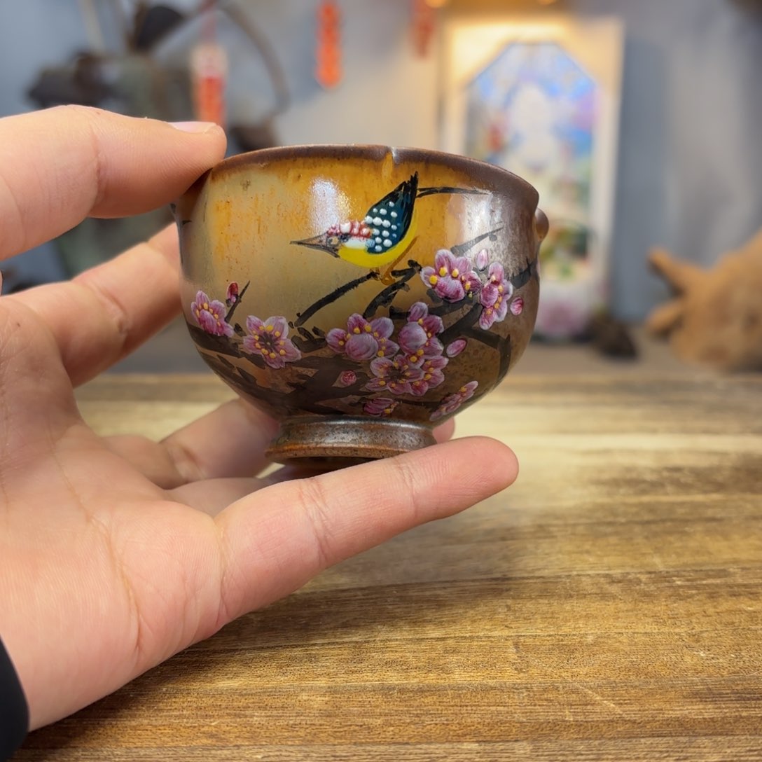 景德镇纯手工柴烧手绘陶瓷