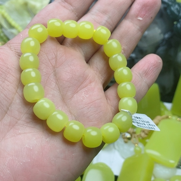 镜***缘石材新疆若羌手串卡10