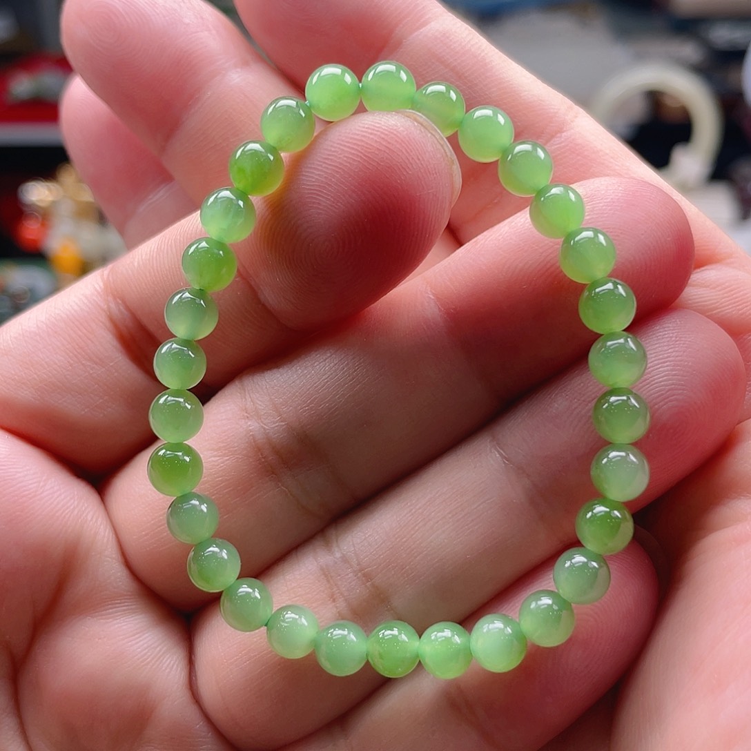 手链未镶嵌和田玉（碧玉）