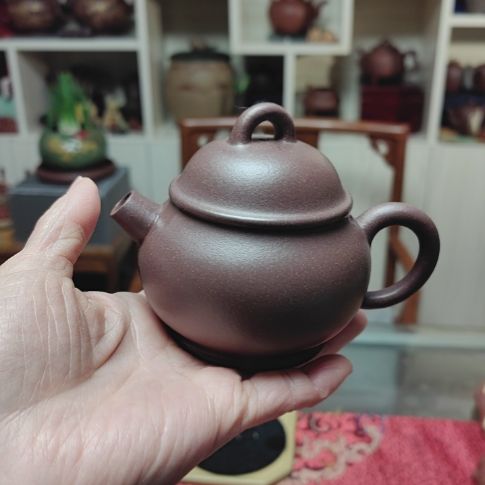 紫砂茶壶钢灰壶150cc手工制作