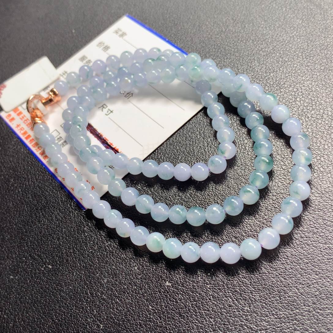 翡翠未镶嵌颈饰项链