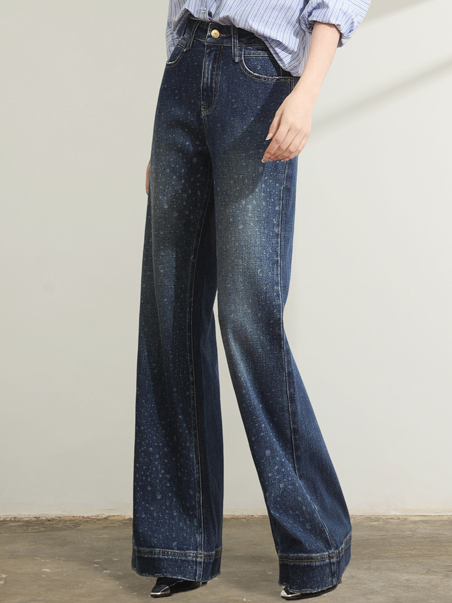 【直播链接，非图片款】精品牛仔阔腿直筒微喇加绒尾货，微瑕介意勿拍