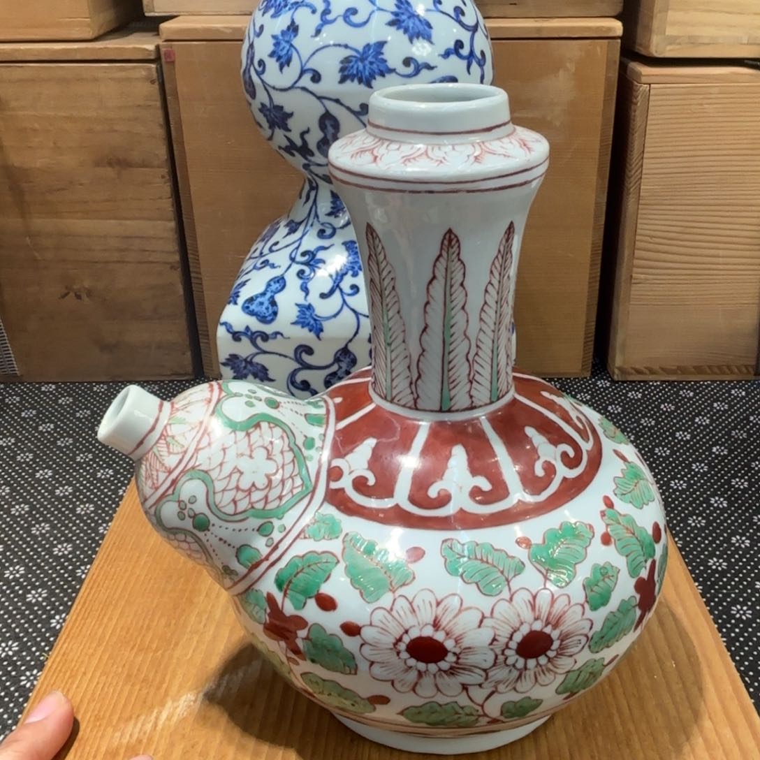 杯红绿彩壶12311